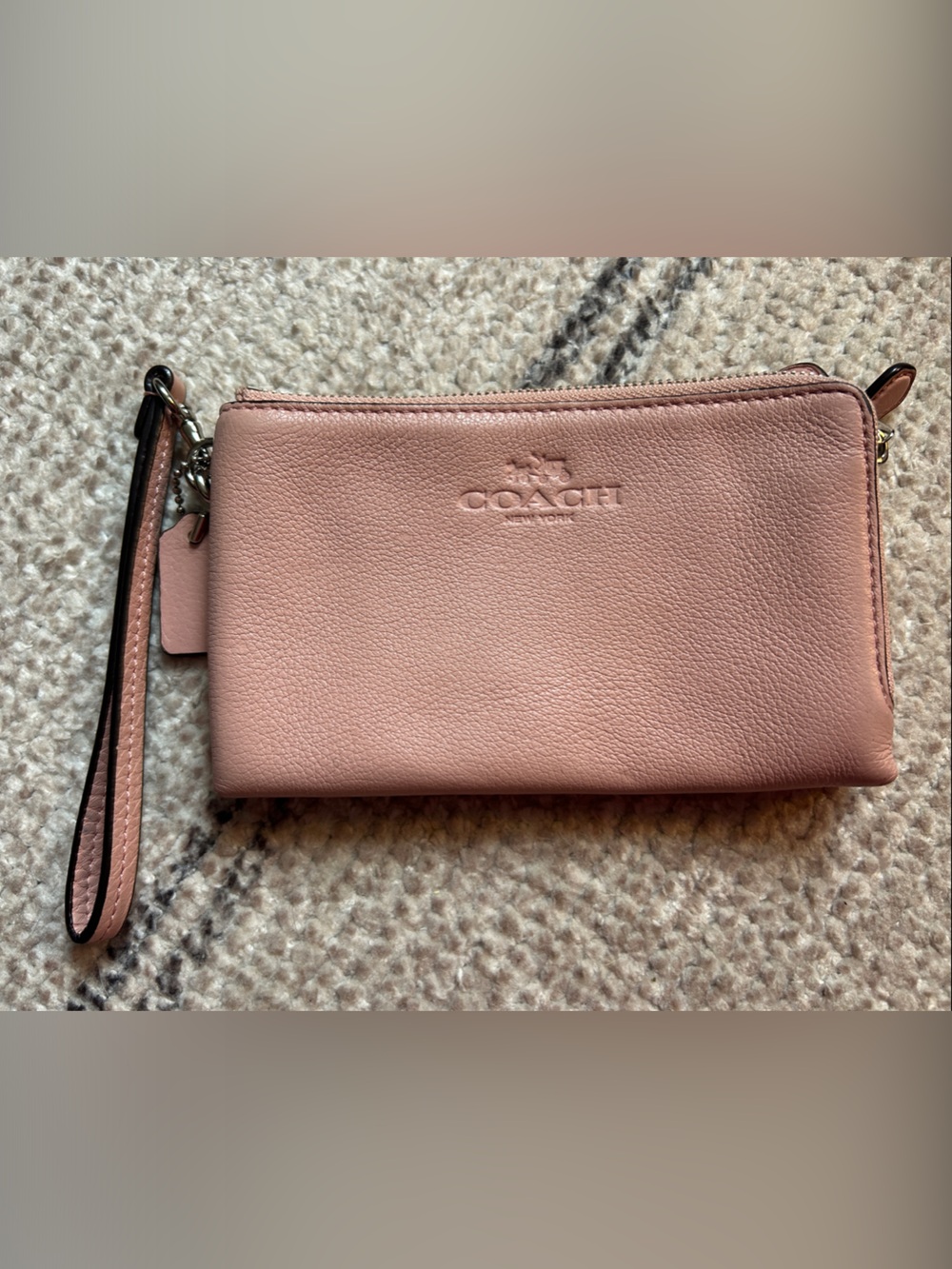 Coach Pink Leather Wristlet ✨